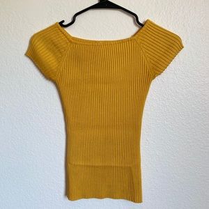 Ribbed Yellow Top